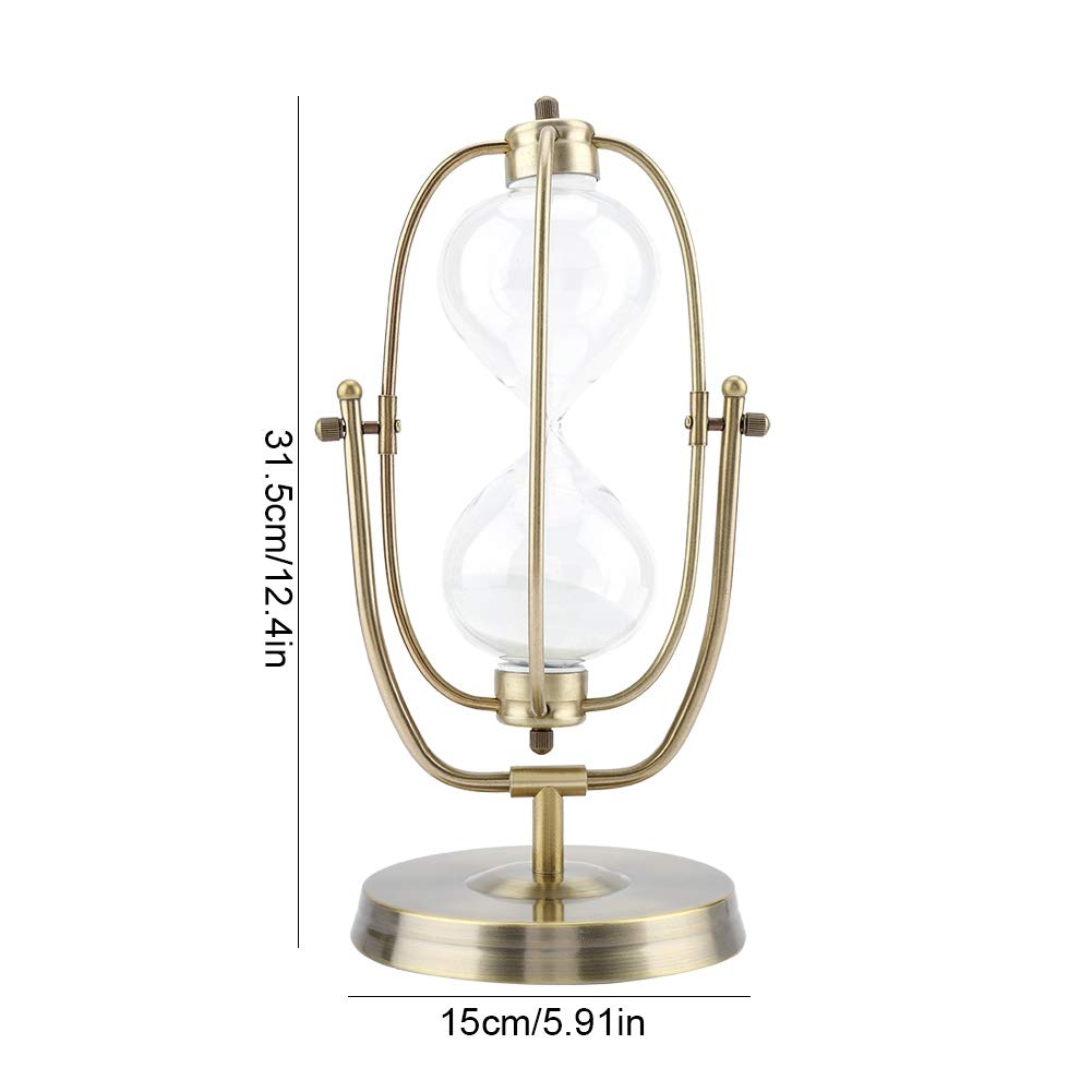 Uxsiya Reloj de de cristal ,reloj de de aspecto bonito y elegante ,decoración del hogar ,adorno de escritorio ,30 min/60 min ,para decoración de oficina en casa (L ,60 minutos)