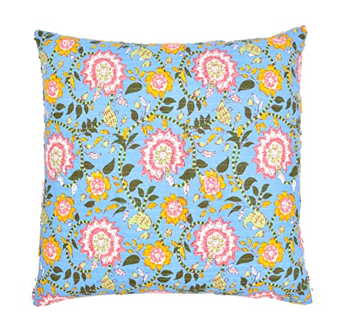 Image of COZY FURNISH Quilted Cotton Cushion Covers Set of 6 Printed Cushion Covers (24 inch Inch x 24 inch inch) Multicolor (Grey)
