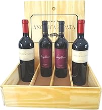 Combo 4 Vinhos Argentinos na Caixa de Madeira - 2 Angelica Zapata Malbec + 2 Luigi Bosca Malbec