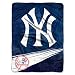 MLB New York Yankees Speed Plush Raschel Throw Blanket, 60x80-Inch