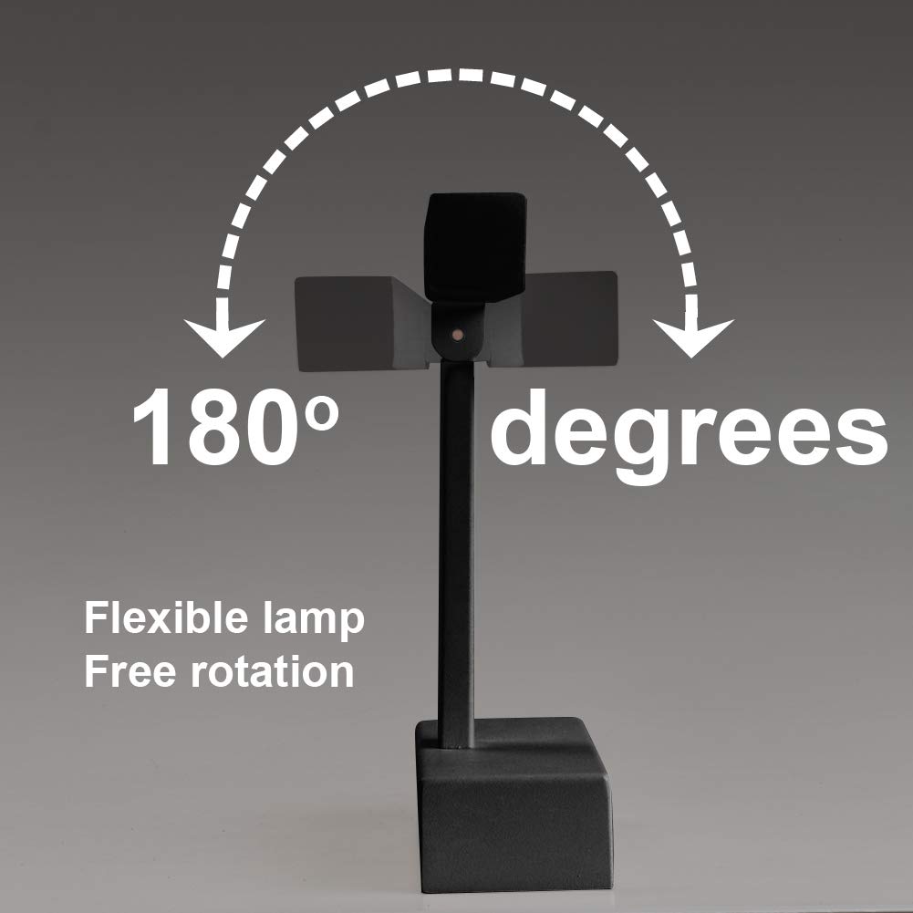 Klighten LED Spiegelleuchte 24W Bilderleuchte 180° Einstellbar Badlampe Wandbeleuchtung Wasserdicht IP44 Kaltes Weiß 5500K, Schwarz