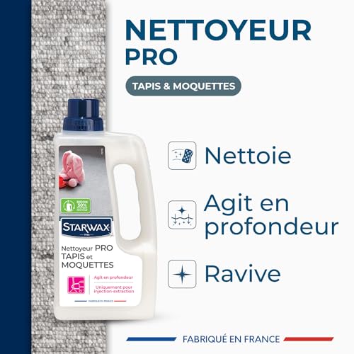 STARWAX - Nettoyant pour tapis et moquettes - Ravive les couleurs - Combat les acariens - Agréable odeur de frais - Fabr