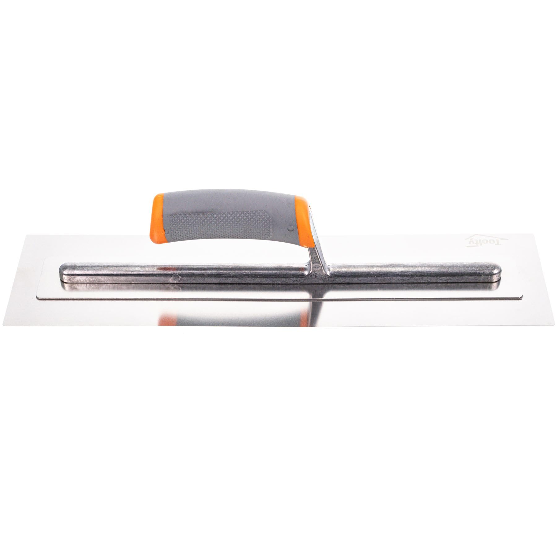 Paleta de acabado de yeso ultra flexible, herramienta manual de acabado de acero inoxidable, con mango de agarre suave, 40,6 cm
