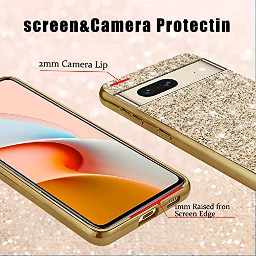 Coque Google Pixel 9 paillettes or cadeau antichoc élégant