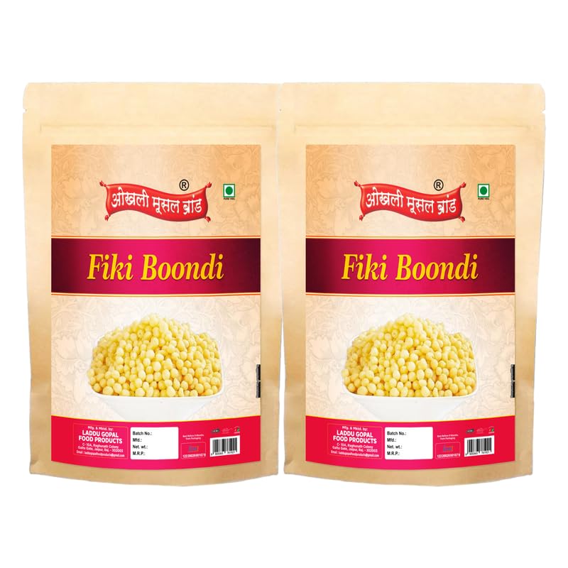 OKHLI MUSAL BRAND All time Indori Crispy Namkeen Fiki Boondi | Classic Raita Tasty Yummy Veg Boondi for Every Day Raita-Healthy and Hygienic (Plain Bundi) | Made In Groundnut Oil-420g*2Pack (B0CLLBB5X9) Amazon Price History, Amazon Price Tracker