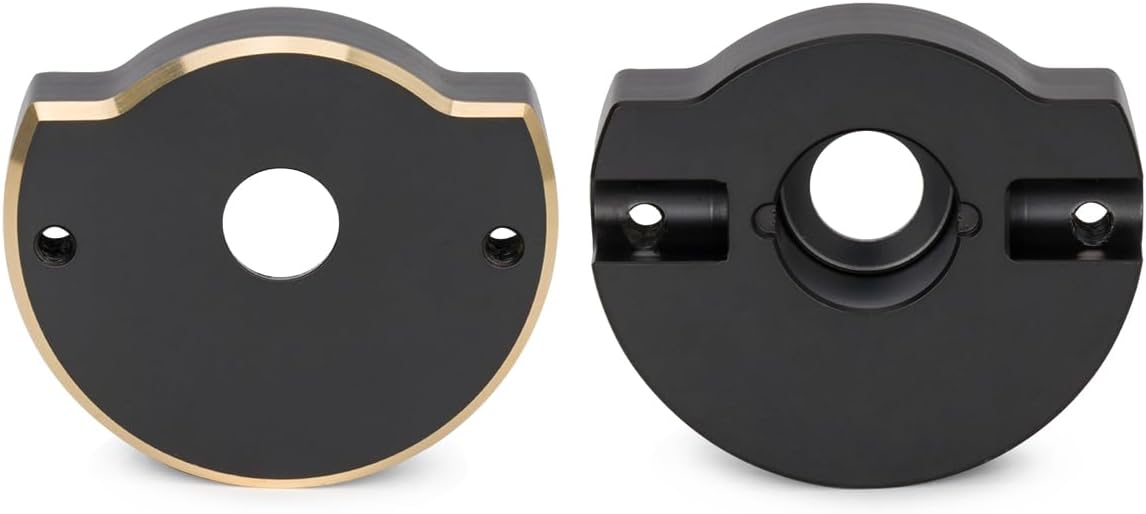 CNC Black Brass Steering Knuckle and Rear Axle Tube Cap Weights for 1/10 Vanquish H10 Optic Rock Crawler Upgrades Parts (Rear Axle Tube Cap)