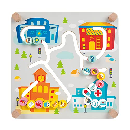 Juego de reciclaje educativo para aprender las tareas de la ciudad en casa