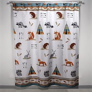 SKL Home Forest Animals Shower Curtain, Multi (B09N4YQ3CC)