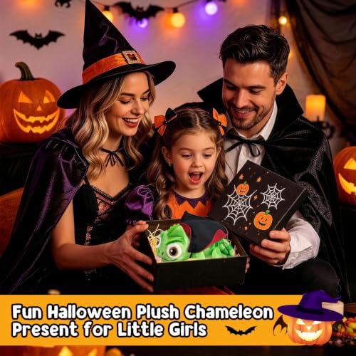 INOMO Chameleon Shoulder Plush with Detachable Cape, Halloween Costumes for Girls Women, Magnetic Shoulder Buddy, 7.1-Inch Lightweight Lizard Stuffed Animal, Cosplay Prop Gifts for Kids & Adults - image 6