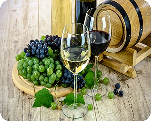 Wine-Themed Glass Worktop Protector - Premium Quality by Pearl Glass (Large 50 x 40cm)