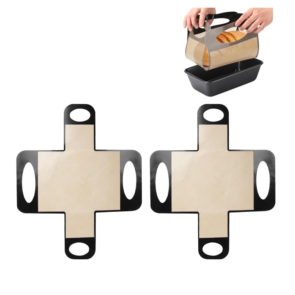 CTRLZS Silicone Bread Loaf Pan Liner Loaf Pan Lifters Non-Stick & Easy Clean Dough Transfer Tool