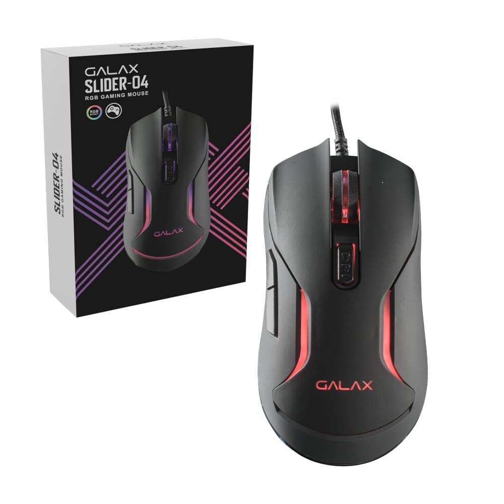 Galax Slider-04 Optical Wired Gaming Mouse, top view