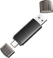 Vista 8 de Unidad flash USB C de 256 GB, unidad flash USB 3.0 dual tipo C + USB A portátil tipo C, unidad flash USB tipo C 2 en 1 para teléfono inteligente