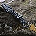Bomber and Company Paracord Carabiner Survival Keychain Lanyard - Military Grade Type III 7 Strand 550 Lb Test Cord - Premium Survival Keychain Outdoor Gear - Black