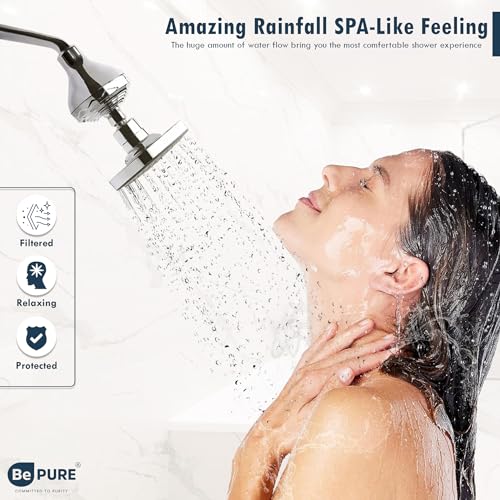 Image of Bepure Premium Shower Water Filter with 20 Stages for improved skin and hair | Water Softener for Bathroom | Removes Chlorine and Scale formation