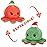 TeeTurtle - The Original Reversible Octopus Plushie - Naughty + Nice - Cute Sensory Fidget Stuffed Animals That Show Your Mood - Perfect gift for the Holidays!