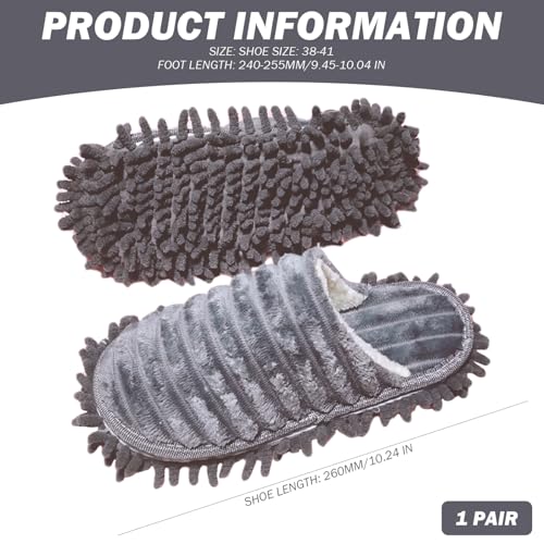 Unisex Microfiber Slippers,Floor Cleaning Mop,Detachable Washable Mop Shoes,Silent House Dusting Slippers,Floor Dust Dirt Cleaning Slipper for Women Men4