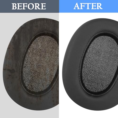 Adhiper Repuestos Earpads Almohadillas Auditivas para Auriculares Sony ULT WEAR Over-Ear | Almohadillas con Cuero Proteico Suave, Espuma de Memoria para Aislamiento de Ruido ULT WEAR (Negro) miniatura 4