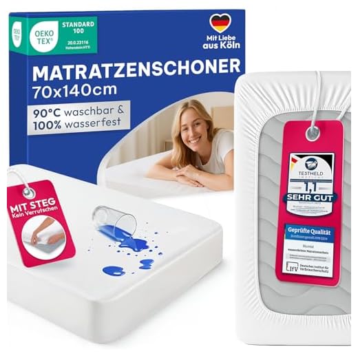Blumtal Wasserdichter Matratzenschoner 70x140 cm - Atmungsaktive Matratzenauflage, Spannfixierung, ohne Knistern