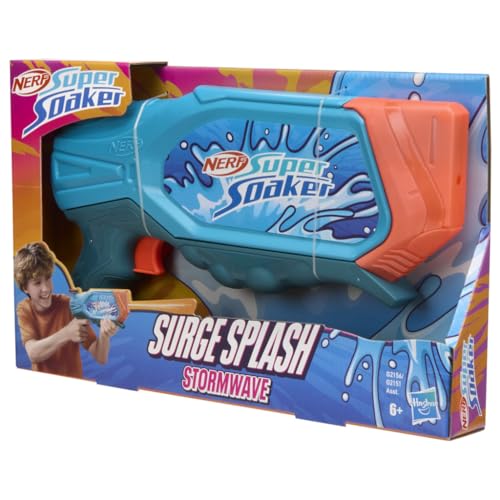 Image of Nerf Super Soaker Surge Splash Stormwave Water Toy| Trigger Pull | 605 ml Capacity Tank | Pichkari for Outdoor Water Games | Branded Toy Pichkari for Holi Festival | Kids Outdoor Toys | Kids Ages 6+