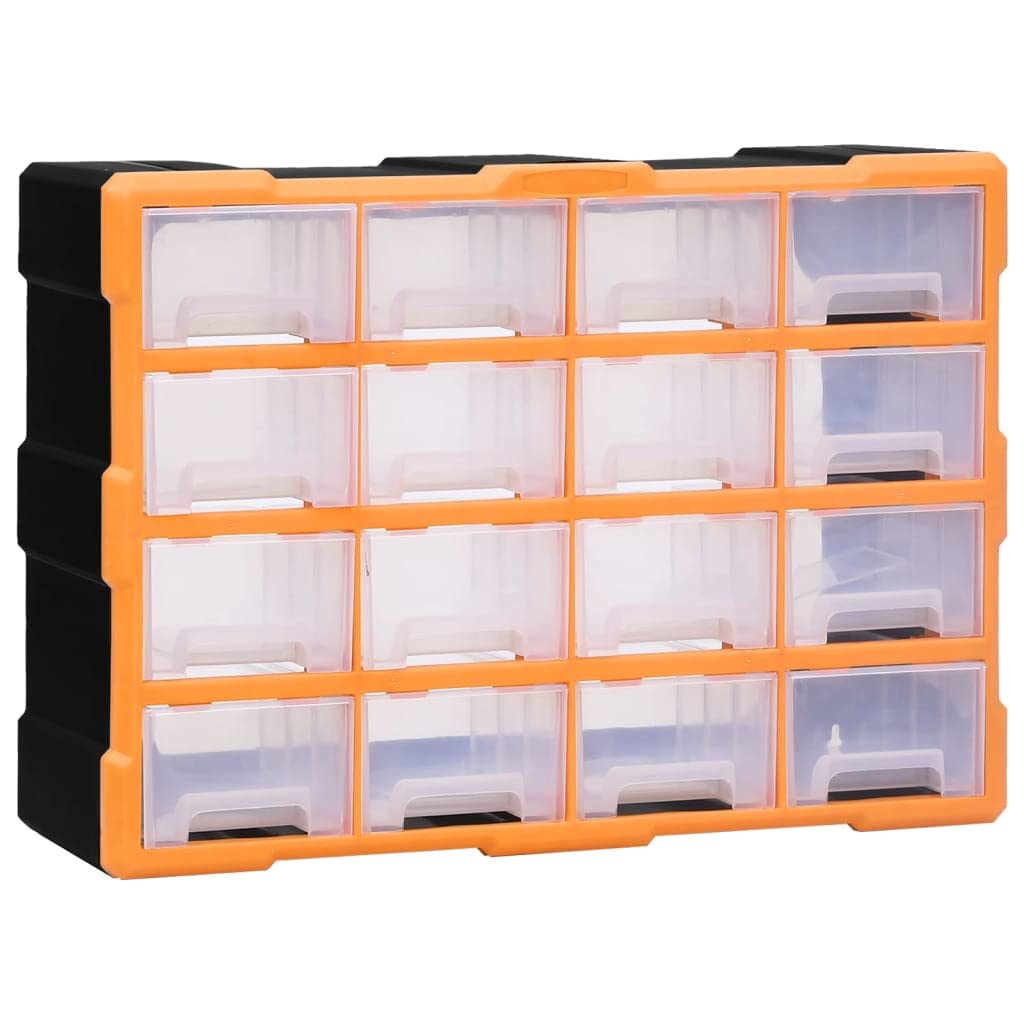 vidaXL Multi-drawer Organiser Tool Workshop Drawer Organiser Unit Storage Wall Cabinet Storage Unit Craft Sewing Tool Nail Box with 16 Middle Drawers