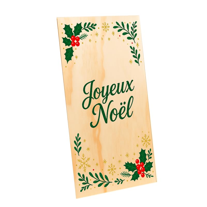 Coffret vin JOYEUX NOËL - Oenologie coffret avec vin personnalisé & accessoires [ Coffret sommelier personnalisé ] (Bordeaux Rouge 1)