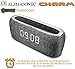 Alphasonik Charm Wireless Bluetooth Portable Speaker with Digital LED Alarm Clock, Auto and Manual Dimmer, FM Radio, HD Sound and Bass, Micro USB, Auxilliary 3.5mm, SD Card, for iPhone and Samsung