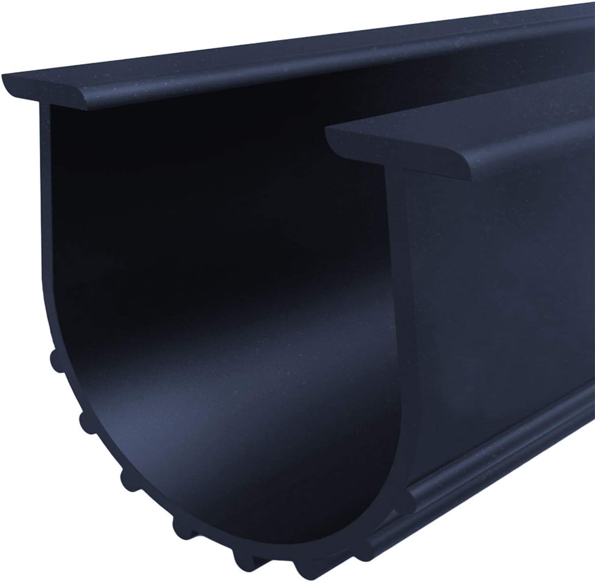 10 Feet Garage Door Weather Stripping Kit, Universal Bottom Seal Strip with Professional Grade T-End Rubber, 5/16" x 3 3/4" (Black)