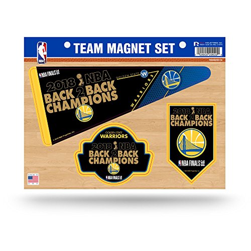 Rico Industries NBA Golden State Warriors 2018 Basketball Champions Die Cut Team Magnet Set Sheet, Black, 11