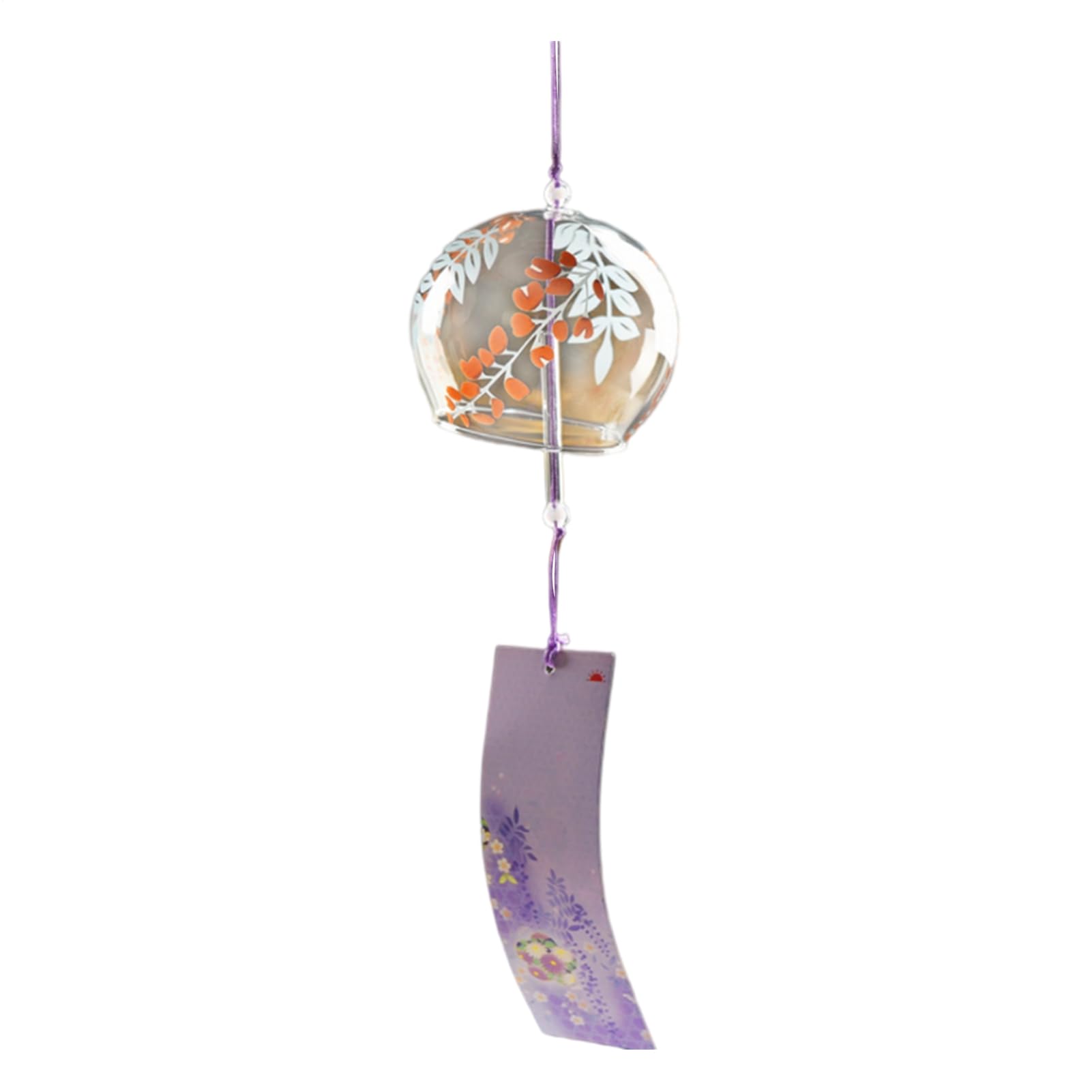 Japanese Wind Bells - Handmade Glass Japanese Style Pendant - Transparent Borosilicate Glass,hand-painted Patterns,with Creative Card Design,can Be Given As A Gift to Friends,beloved