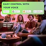 Matter E12 Smart Light Bulbs 50W Equivalent 5W 550LM, Compatible with Alexa/Siri/Apple Home/Google Home/SmartThings, G16.5 RGBCW Candelabra Ceiling Fan Bulb, 2.4G WiFi, ETL Listed, 2PCS - Image 2