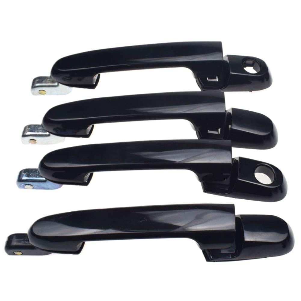 Zdsaaenar Onecolor 4 Pcs Black Exterior Door Handle Compatible With Accent 1.6L 2006 2007 2008 2009 2010 2011