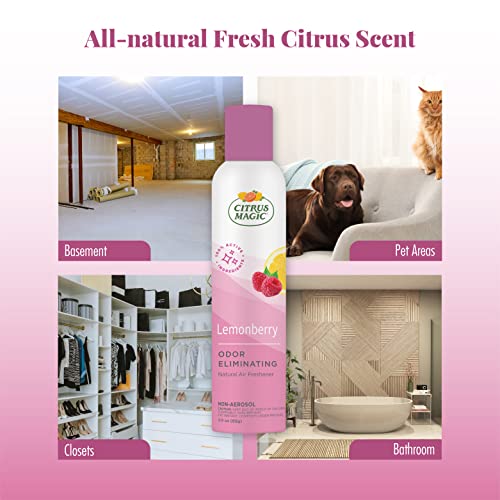 Image of Citrus Magic Odor Eliminating Air Freshener Spray, Lemonberry, 3-Ounce, Pack of 3