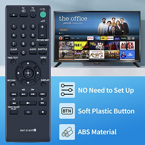TCNOUMT RMT-D197P Remote Control Replacement for Sony CD DVD Player, DVD Remote Control for Sony DVP-SR120 DVP-SR150 DVP-SR160 DVP-SR170 DVP-SR320 DVP-SR350 DVP-SR360 DVP-SR370 DVP-SR450K - Image 2