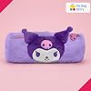 mybagstory | Kuromi Hello Kitty Plush Pencil Case 22cm | Purple Kawaii Polyester School Pencil Case | Sanrio Makeup Storage Pouch and Accessories | Birthday Gift Girl