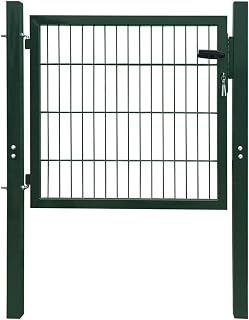 RAUGAJ Puerta de valla 2D (individual) verde 106 x 130 cm, color del artículo: verde