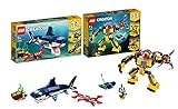  Legoo Lego Creator-Set: 31088 - Bewohner der Tiefsee + 31090 - Unterwasser-Roboter, ab 7 Jahren