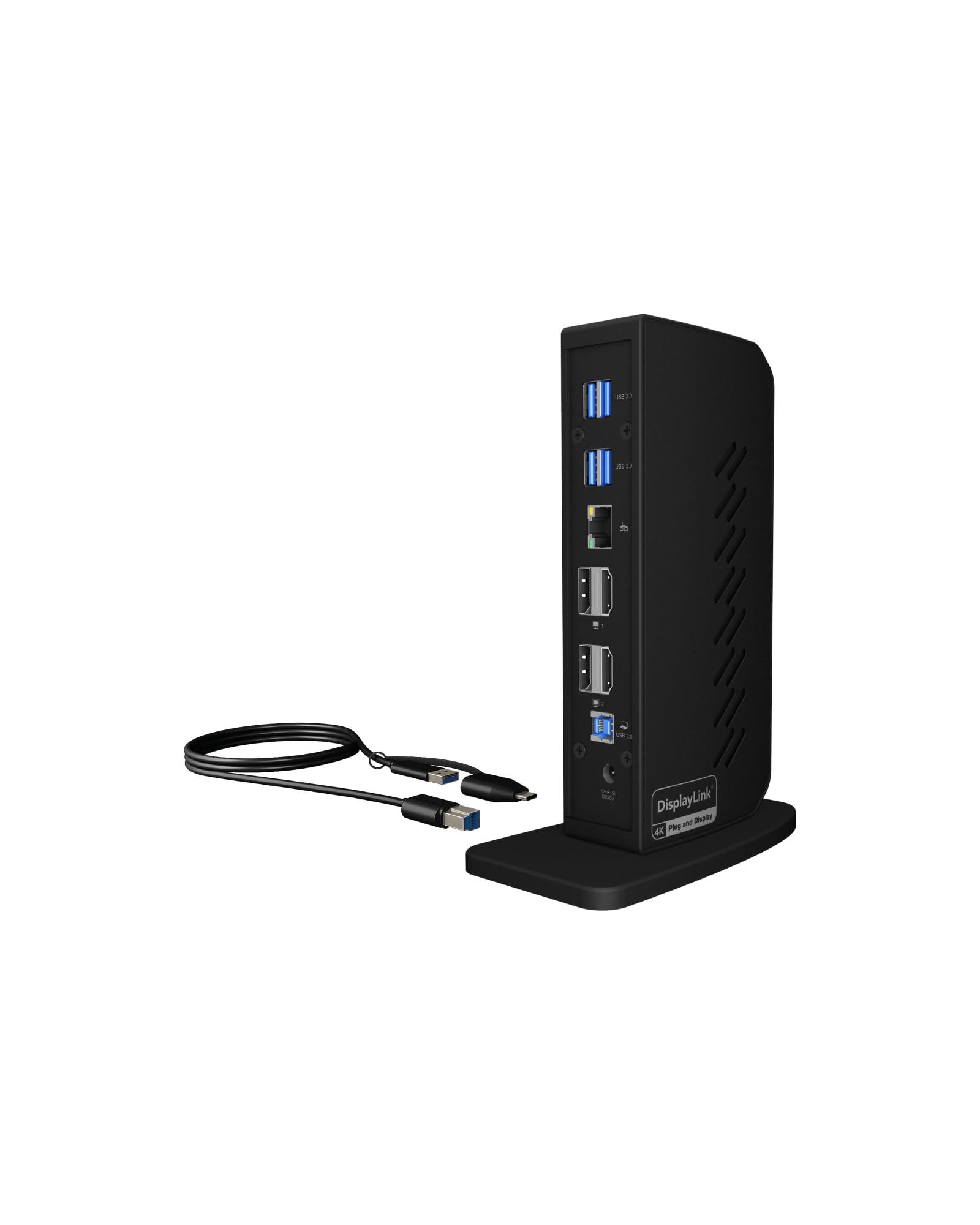 ICY BOX USB-C Docking Station (11-in-1) with 2x HDMI & 2x DP, USB-C Docking Station for Laptop (Gigabit Ethernet, 6 USB 3.0 Ports), DisplayLink, IB-DK2252AC