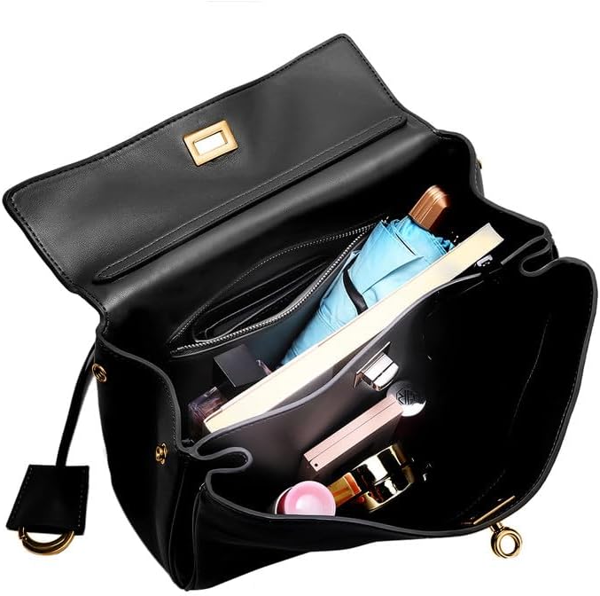 Genuine Leather Tote Bag for Women: Soft Leather Shoulder Handbags - Ladies Satchel Crossbody Purse for Travel (Medium) - Image 6