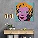 Andy Warhol Marilyn Monroe Pop Art Green Print on Canvas Art Wall Art Home Decor (36in x 36in Gallery Wrapped)