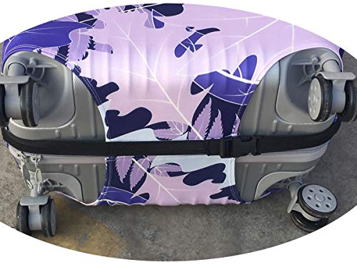 Image of WUJIAONIAO Travel Luggage Cover Spandex Suitcase Protector Washable Baggage Covers (S (for 18-20 inch luggage), compass)