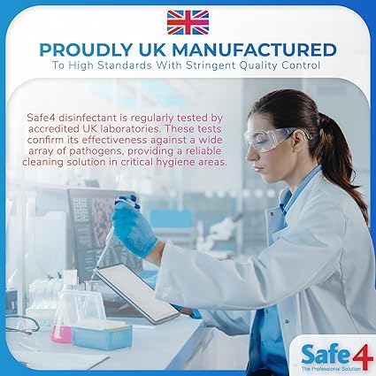 Safe4 Professional Surface Disinfectant Ready to Use - Enhanced Formulation,UK Manufactured,for Effective Virus & Bacteria Protection (500ml,Pack of 1,Freshmint) - Image 5