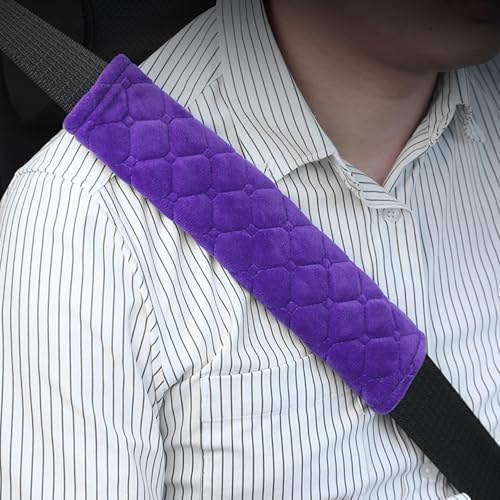 AKEIE Capa de cinto de segurança de veludo de cristal almofada de ombro alças de segurança para crianças ajuste universal para todos os carros, mochilas, sedans, SUV, caminhões, protetores de peito e