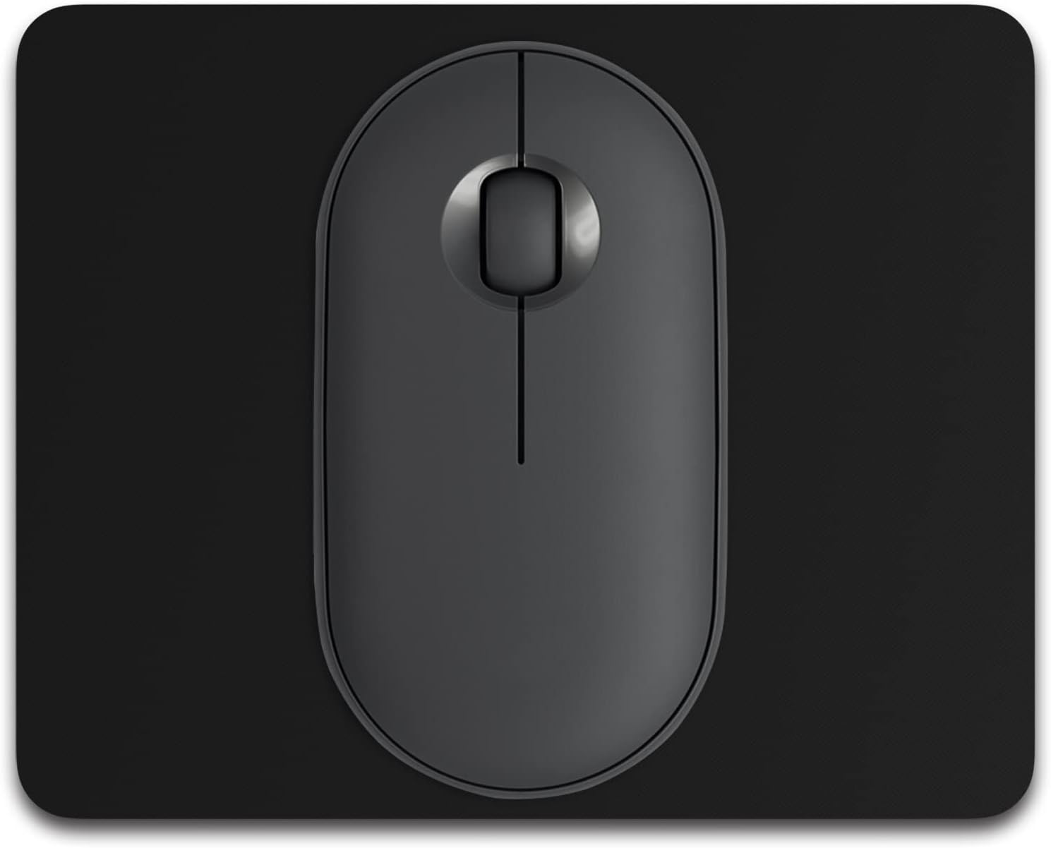Dapesuom Small Mouse Pad, 5 x 6 Inch Thick Rubber Premium-Textured Non-Slip Portable & Washable Mini Mouse Mat for Women Men Wireless Laptops Keyboard Tray Gaming Work Computer Travel, Jet Black