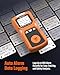 TopTes Guard-722 Oxygen Detector, Portable O2 Monitor, 0-30%, Rechargeable 120H Battery Duration, Sound, Light and Vibration Alarms, Dust and Explosion Proof, Handheld O2 Meter for Work, Home - Orange