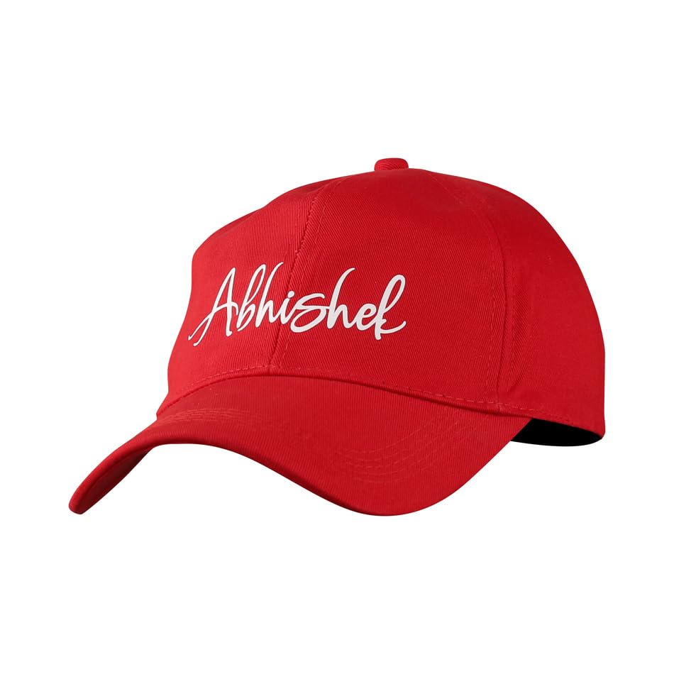 Image of AICA Personalised Name Cotton Cap for Men & Women � Black, Free Size | Gifts for Men & Women