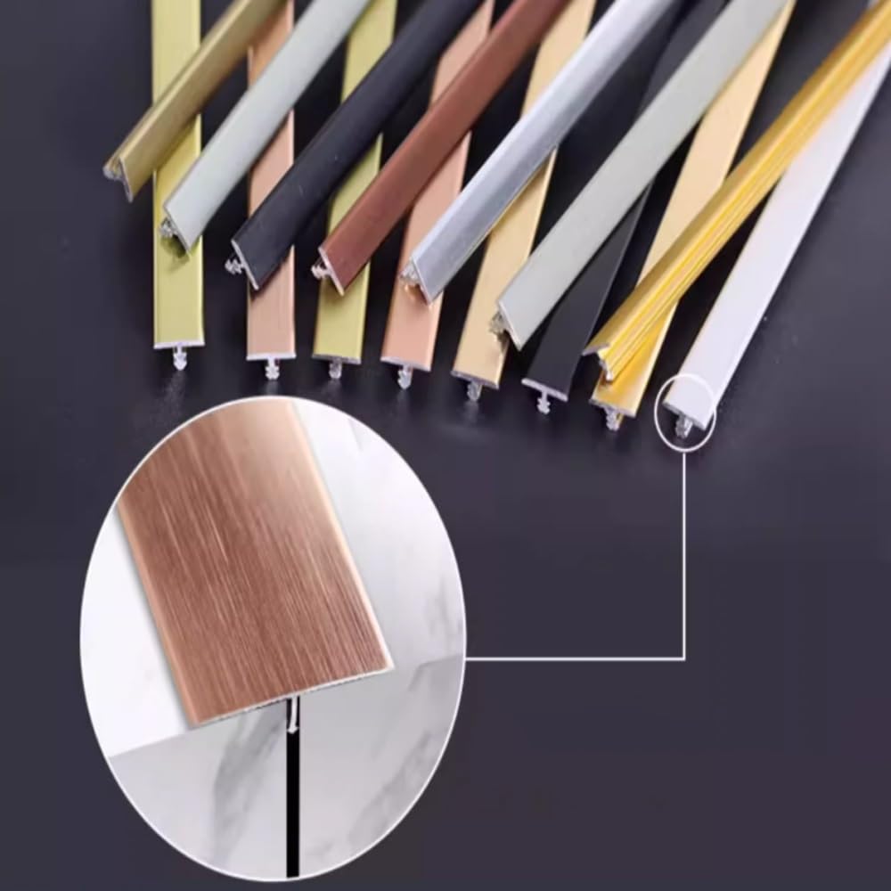 Tira de transición de 100 cm, perfil de conector de 3 canales para suelos laminados de parquet y azulejos (amarillo), duradero, fácil instalación, perfecto para renovación del hogar