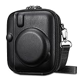 Fintie Funda protectora para cámara instantánea Fujifilm Instax Mini 40 – Bolsa de viaje dura EVA a prueba de golpes con correa ajustable extraíble, Negro Vintage, Fintie