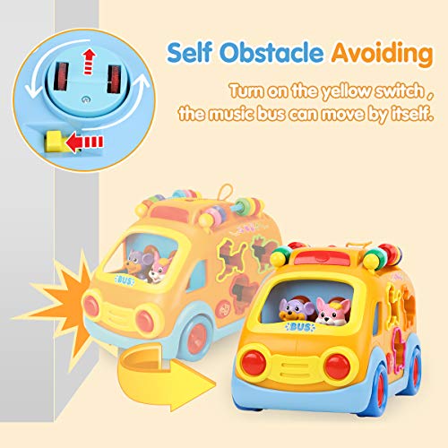 image for REMOKING Baby Electronic Musical Bus Toys with Lights & Music,Shape Co