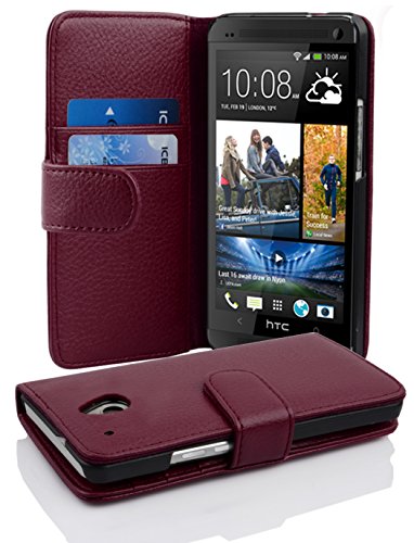 cadorabo Coque pour HTC One M4 Mini en ORCHIDÉE Violets - Housse Protection en Similicuir Structuré avec Stand Horizontal et Fente Carte - Portefeuille Etui Poche...